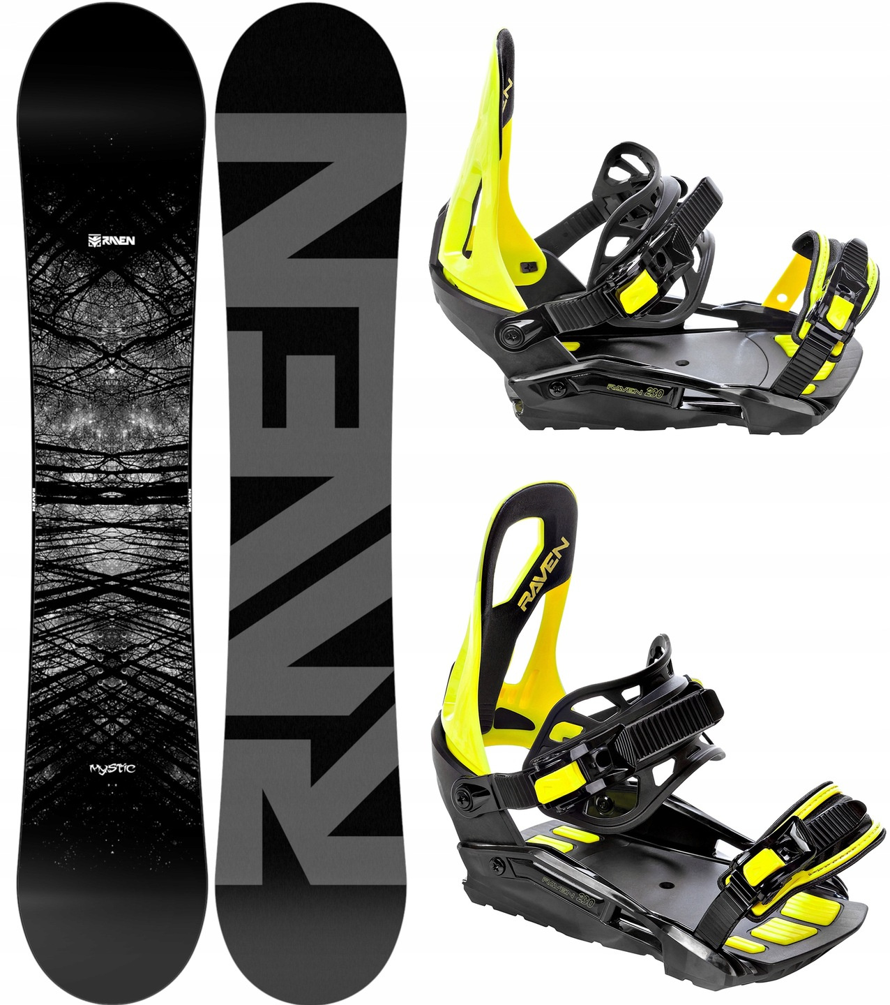 M Ski Zestaw Snowboard Raven Mystic Wi Zania S Snowboard