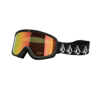 Gogle Snowboardowe  - Volcom Footprints matte black stone/red chrome