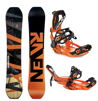 Męski zestaw Snowboard RAVEN  BARRACUDA  + Wiązania ft360 fastec