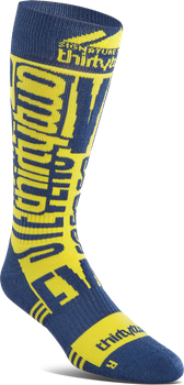 Męskie Skarpety Snowboardowe ThirtyTwo Signature Merino blue/yellow 2024