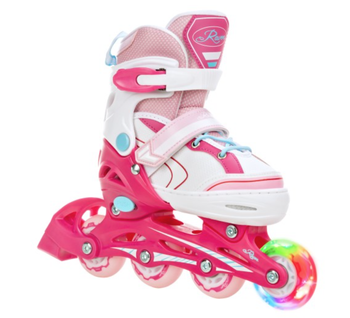 Rolki Regulowane RAVEN Lia Pink Led