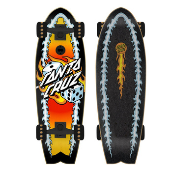 Cruiser Santa Cruz - Flaming Dice Dot Shark