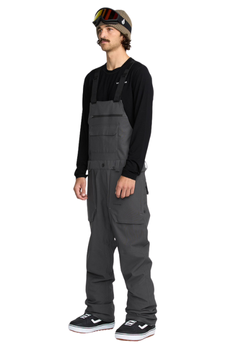 Męskie Spodnie snowboardowe Volcom Roan Bib Overall Dark grey