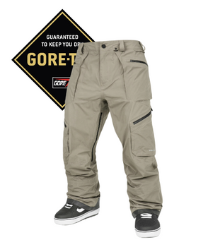 Męskie Spodnie snowboardowe -  Volcom Guch Stretch Gore Brown