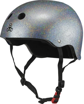 Kask Skate Triple eight - Glitter Sweatsaver Silver