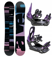 Damski zestaw snowboard Raven Supreme black + wiązania s230