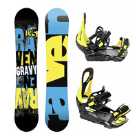 Juniorski Zestaw snowboardowy - Raven gravy + wiązania s230